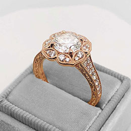 rosegold diamond ring