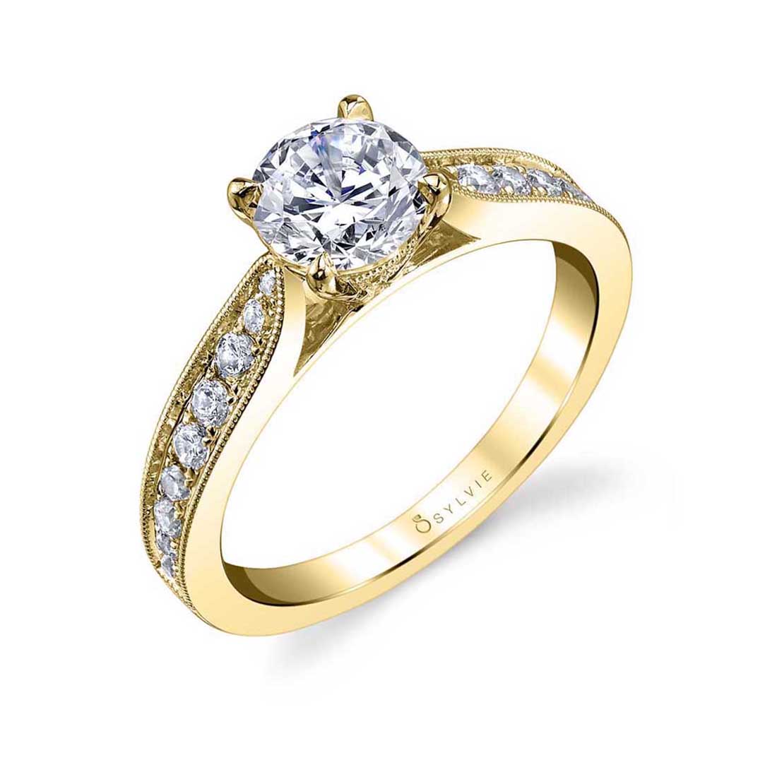 Modern Solitaire Engagement Ring 