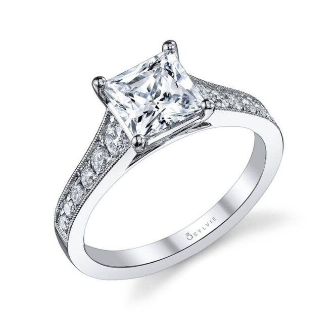 Solitaire Princess Cut Engagement Ring