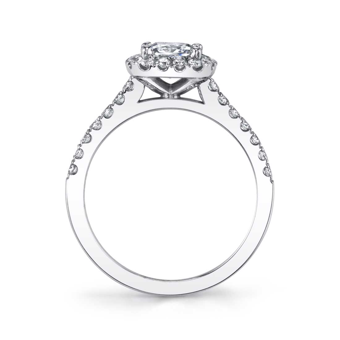Radiant Cut Engagement Ring with Halo