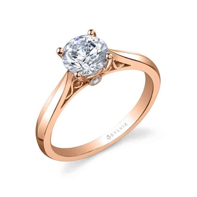 Round High Polish Solitaire Engagement Ring 