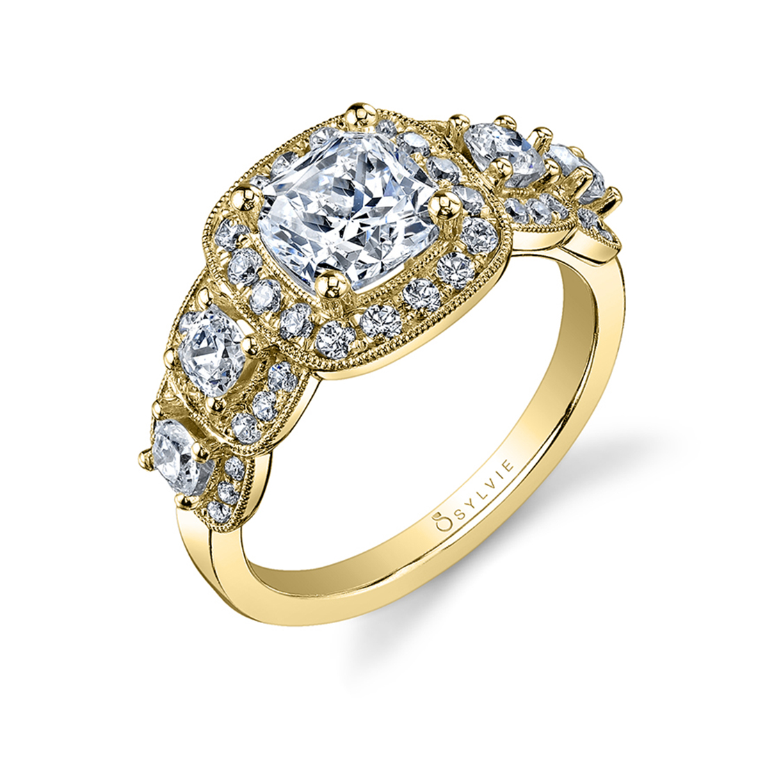 Vintage Inspired 5 Stone Engagement Ring - Sylvie