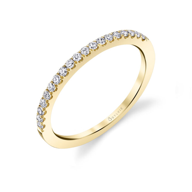 Classic Wedding Band in Yellow Gold by Sylvie 