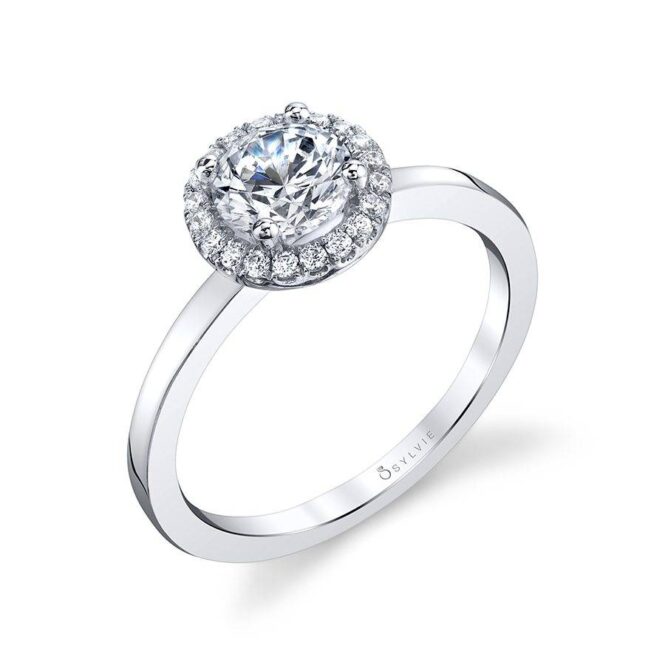 Modern Halo Engagement Ring