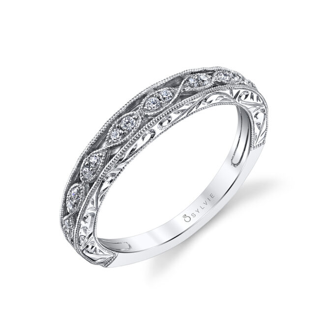 Hand Engraved Vintage Inspired Engagement Ring