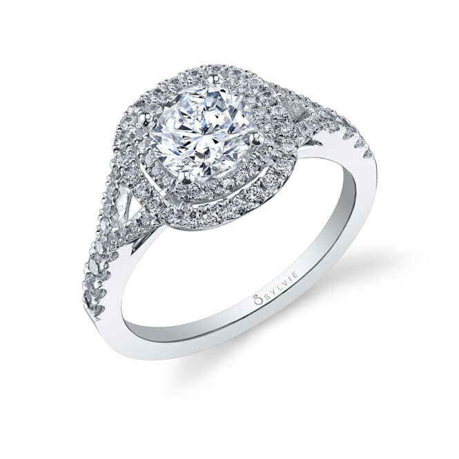 Double Halo Engagement Ring