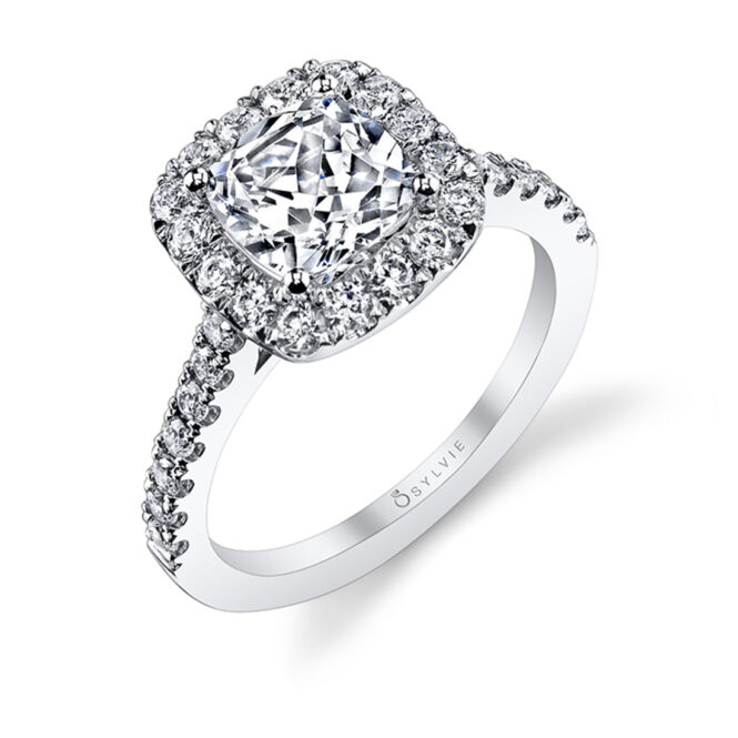 Enhanced Cushion Halo Engagement Ring 