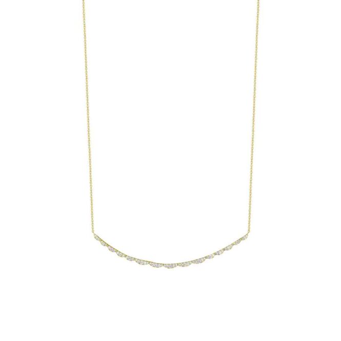Vintage Inspired Scalloped Diamond Necklace PD826