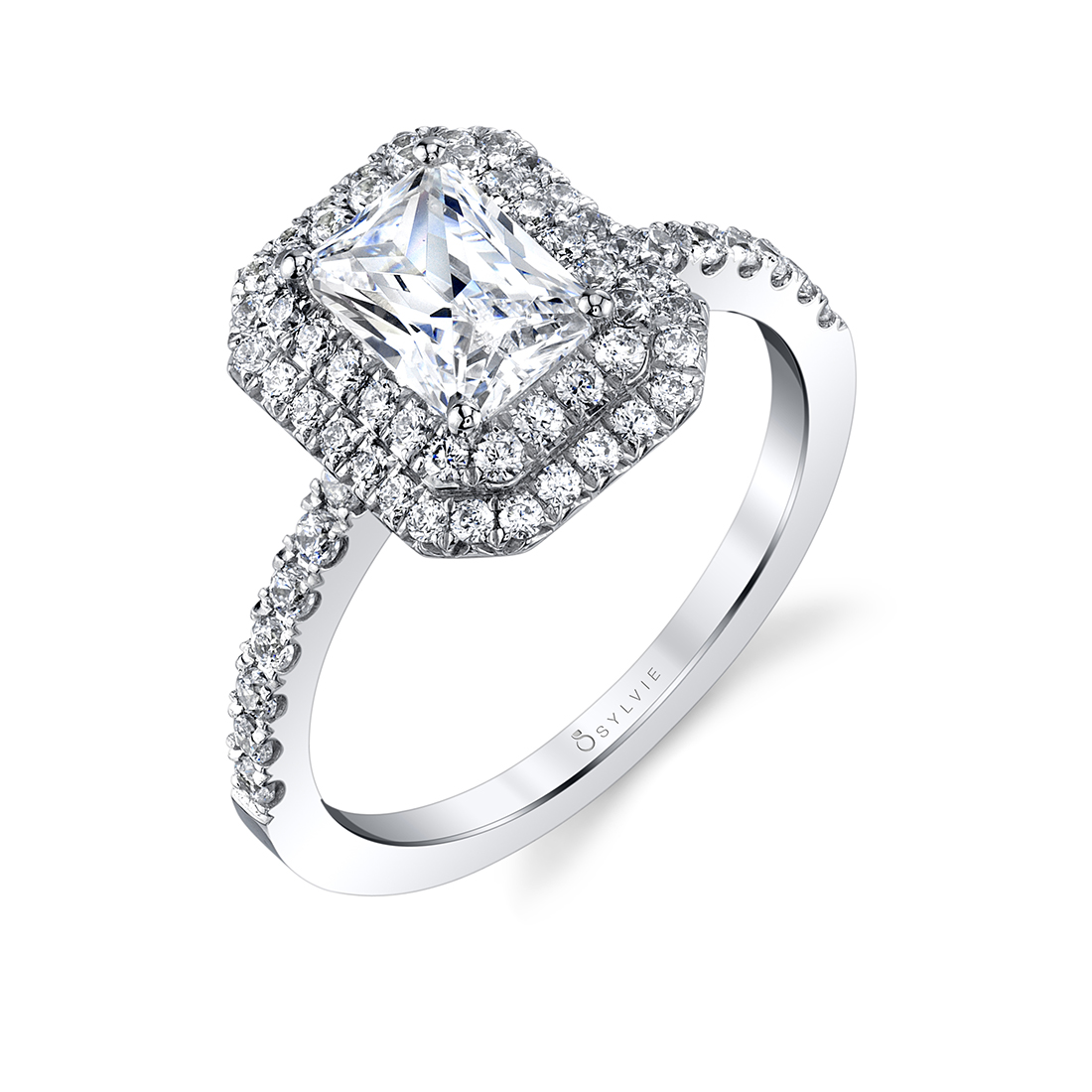 Cushion Cut Halo Diamond Ring Set Eternity, H VS2 GIA 4.10 Ctw –  Kingofjewelry.com