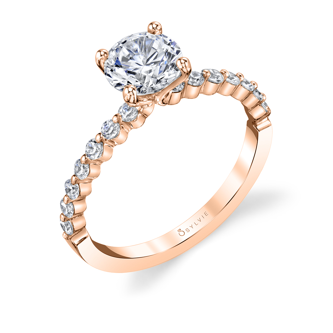 Single Prong Engagement Ring--029