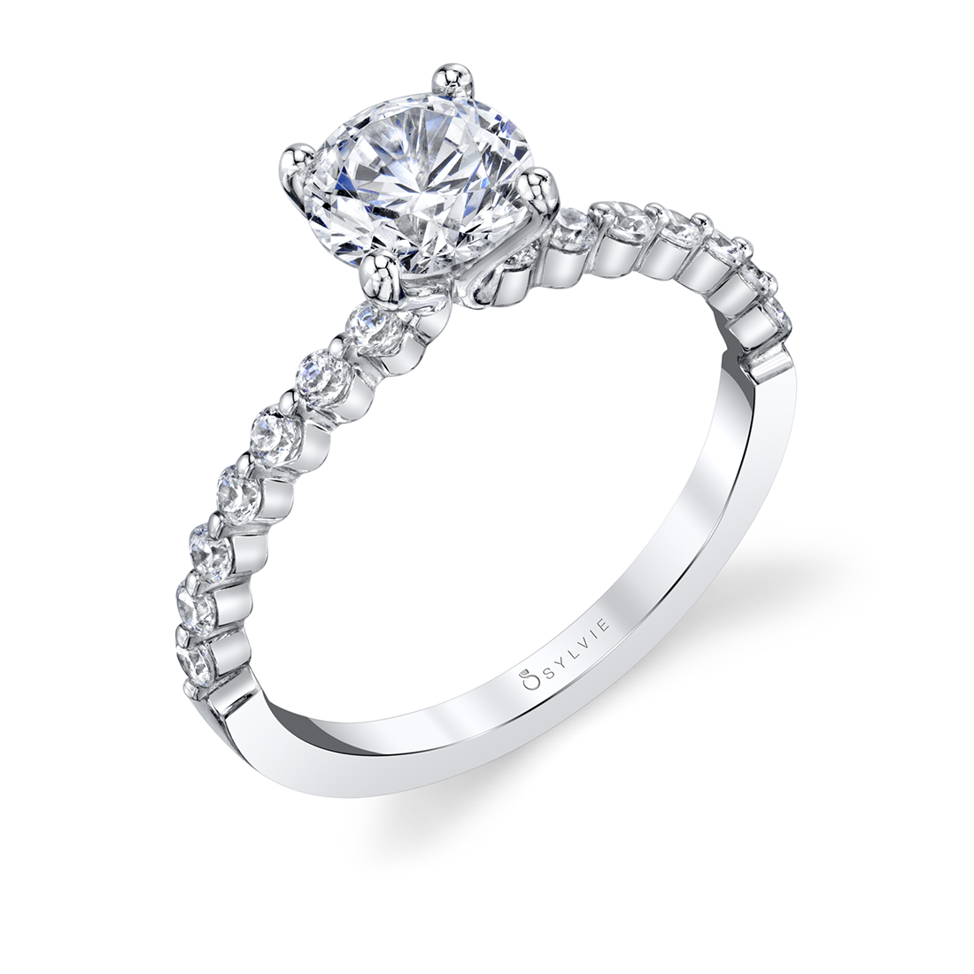 Single Prong Engagement Ring-S1P14-029-Sylvie