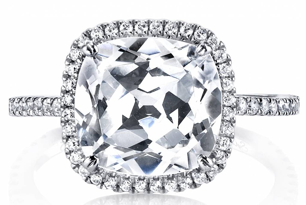 cushion cut diamond engagement ring