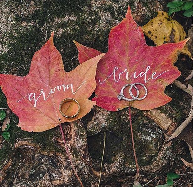 fall inspired wedding set