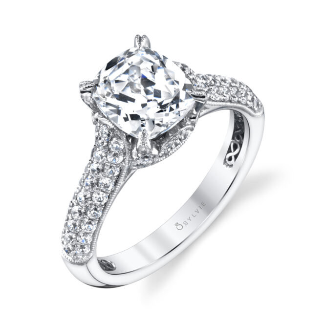 cushion cut engagement ring