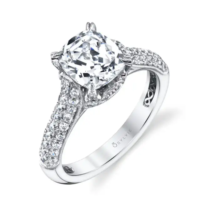 cushion cut engagement ring