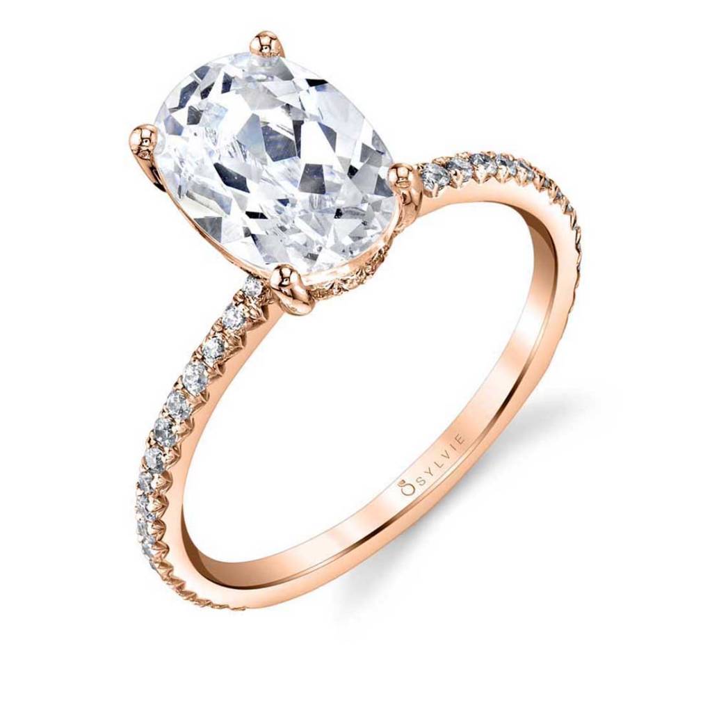 Oval engagement ring S2093 RG Sylvie