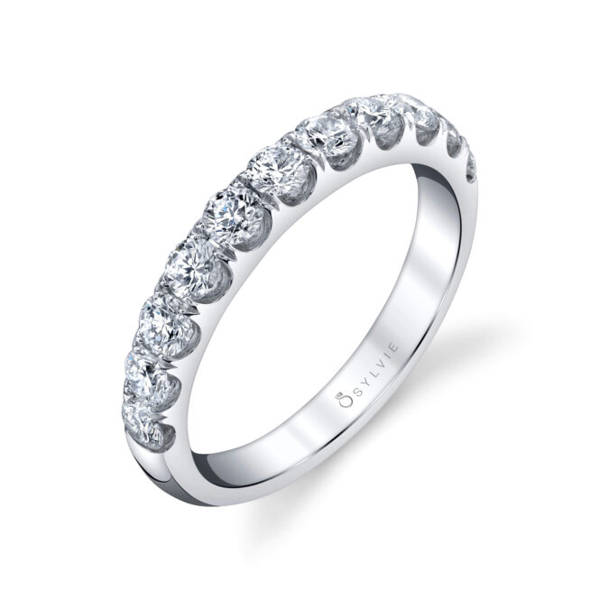 side view of a classic engagement ring with thick band