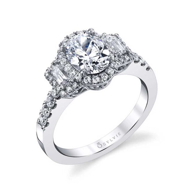 3 stone Engagement Ring