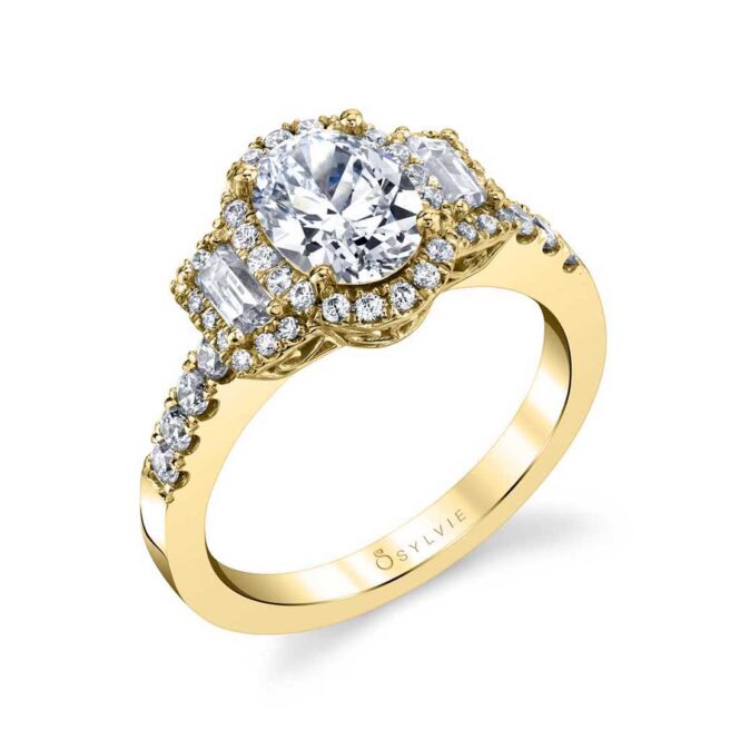 3 stone Engagement Ring