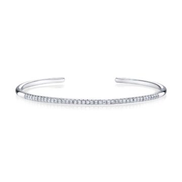 Sikkawala White Silver Open Slim Cuff Bracelet For Girls 3000113 –  sikkawala.com