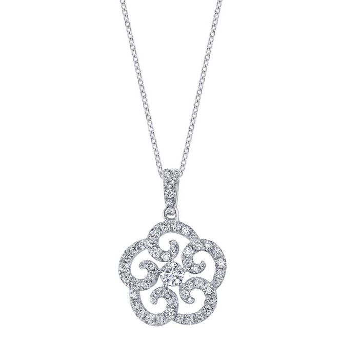 Diamond Flower Necklace