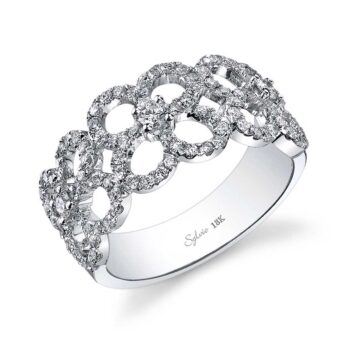 White Gold Diamond Flower Ring