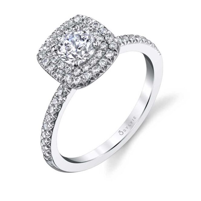 Classic Double Halo Engagement Ring