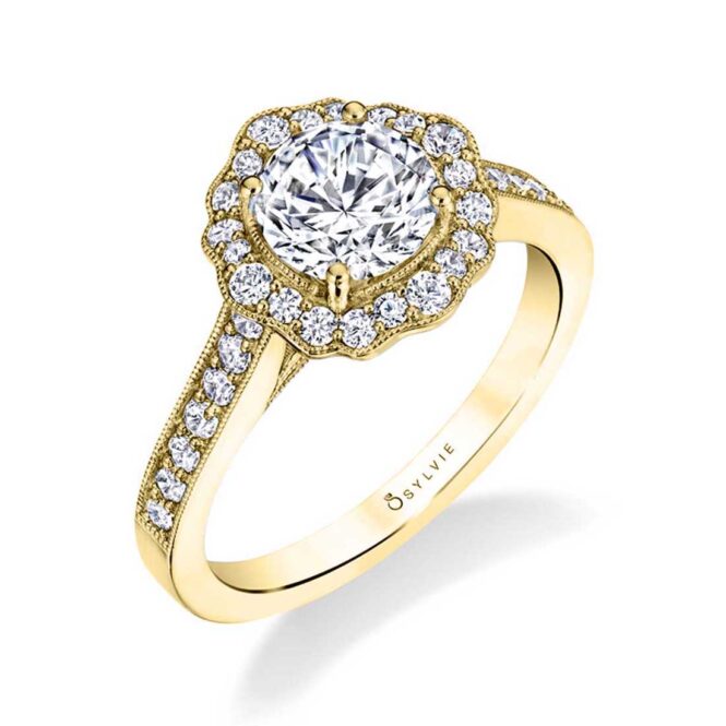 Flower Engagement Ring