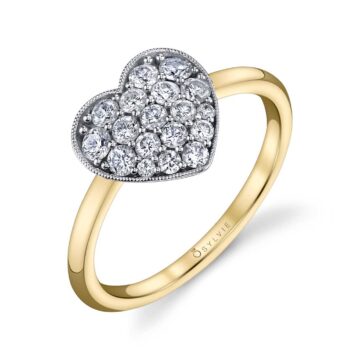 White Gold Heart Shaped Diamond Ring