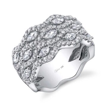 White Gold Mixed Shape Diamond Ring