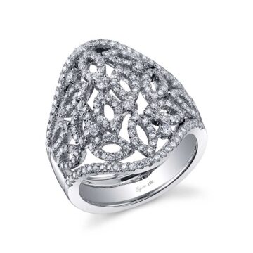 White Gold Modern Diamond Ring