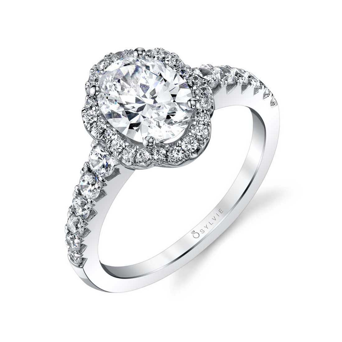 Oval Cut Engagement Ring with Halo - Penelope
