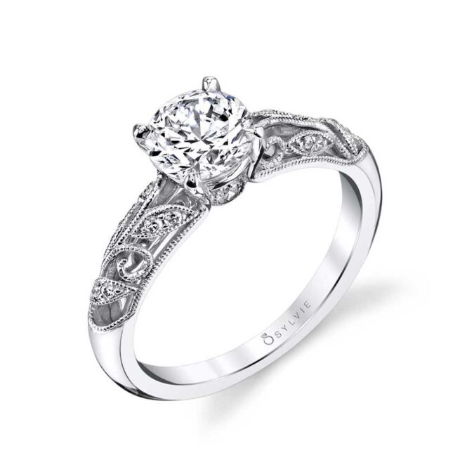 Vintage Cushion Cut Engagement Ring Rochelle by Sylvie