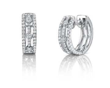 White Gold White Gold Diamond Hoop Earrings