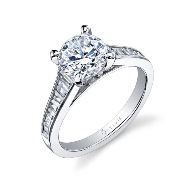 Profile Image of a Modern Baguette Engagement Ring