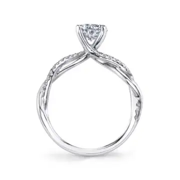 Silver Spiral Diamond Ring, Wrap Spiral Ring, Finger Wrap