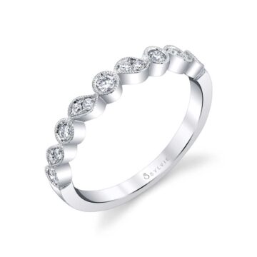White Gold Stackable Wedding Band
