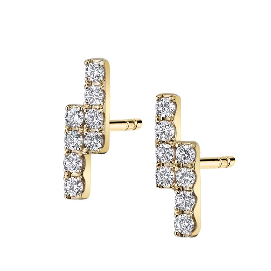 Two Row Yellow Gold Ear Climber