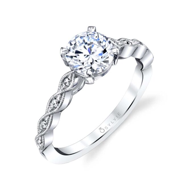 Unique Solitaire Engagement Ring
