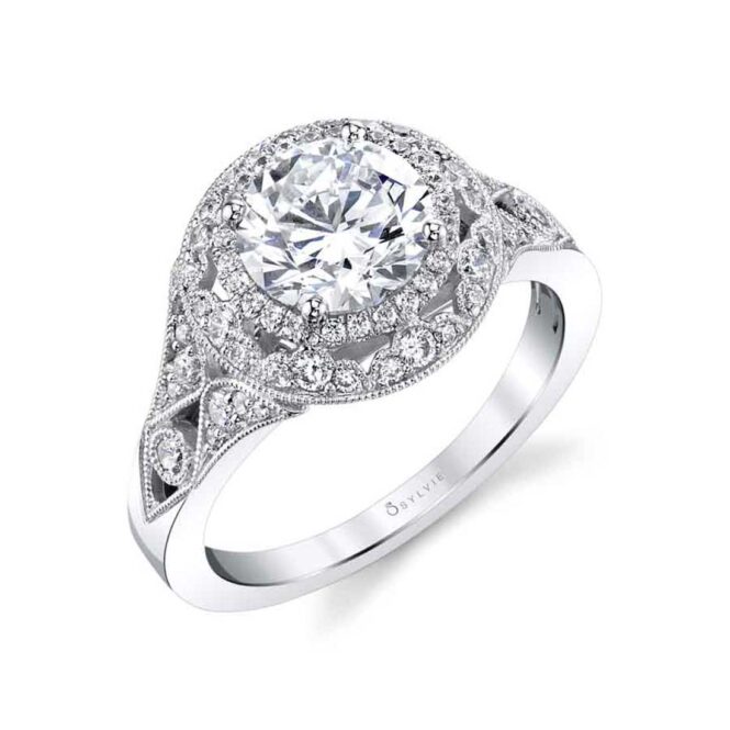 Double Halo Engagement Ring