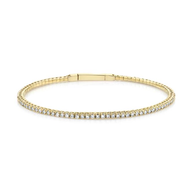 Classic Yellow Gold Diamond Tennis Bracelet