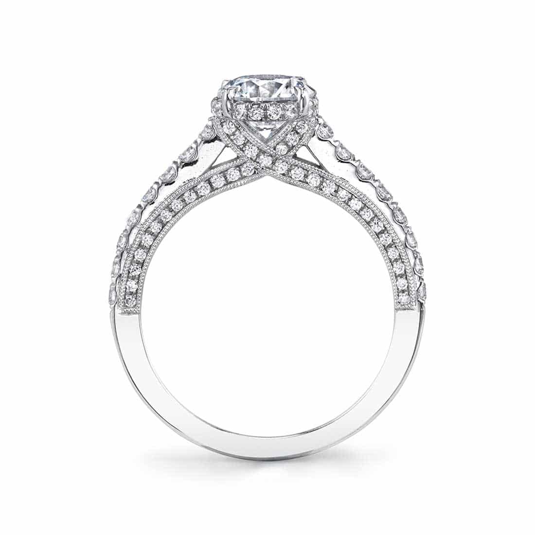 Hidden Halo Engagement Ring Profile - Sylvie