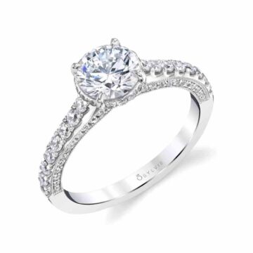 Hidden Halo Round Diamond Engagement Ring - KGR1280 – Jack Kelége