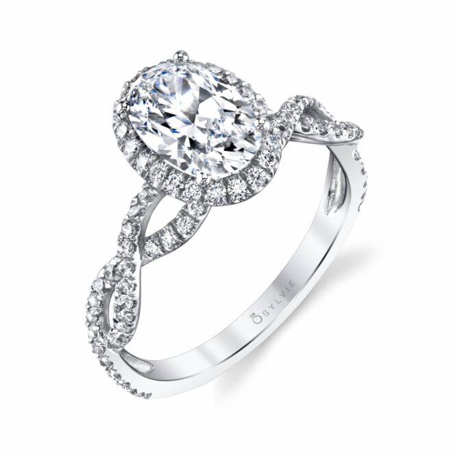 Oval Cut Spiral Engagement Ring - Felippa