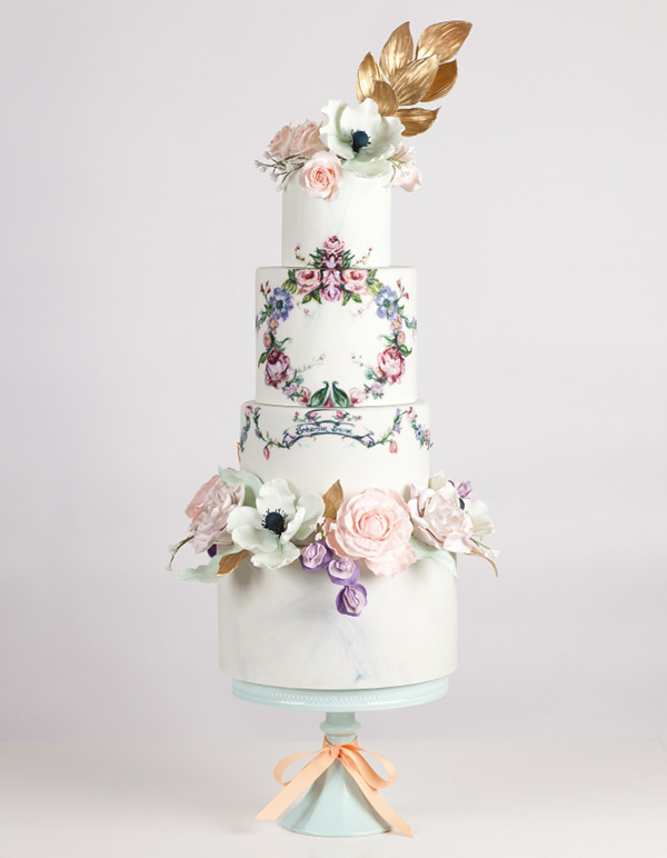 Hand Painted wedding cakes 34