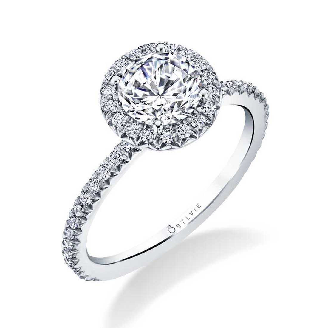 Halo engagement ring S1793 Sylvie