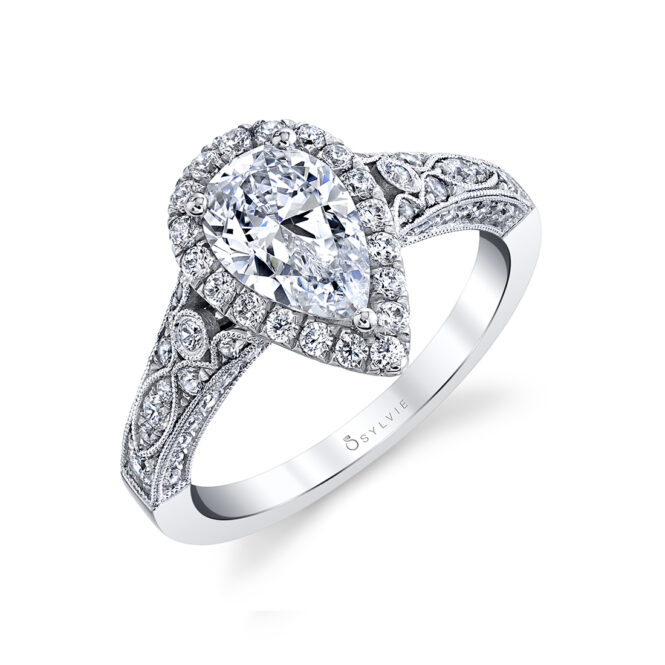 pear shaped engagement ring sylvie 