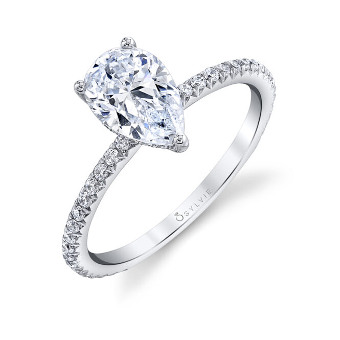 pear shaped engagement ring sylvie 