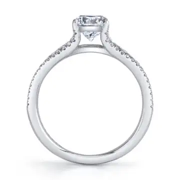 White Gold Split Shank Engagement Ring - Janine