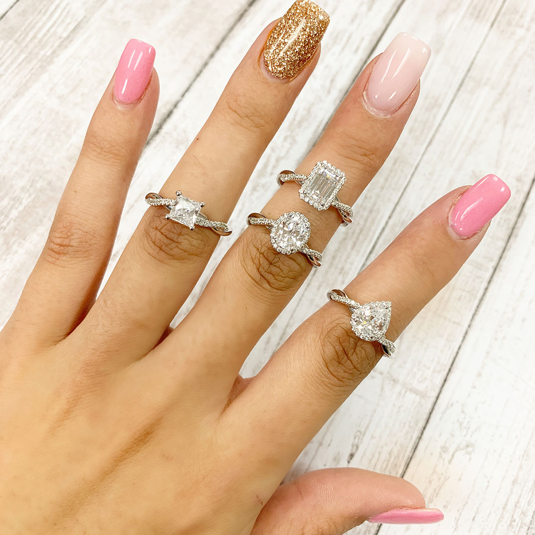 NEW spiral engagement rings sylvie